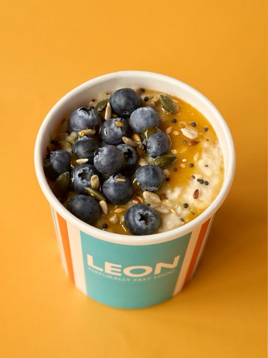 Blueberry, Honey & Toasted Seeds Porridge from the LEON menu