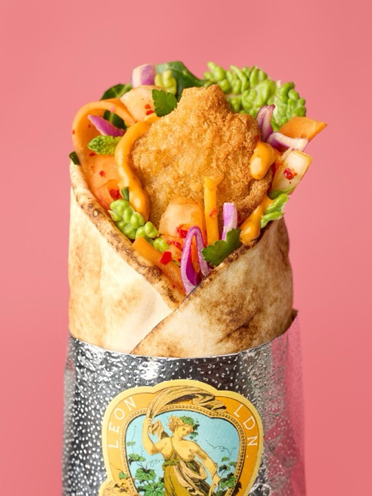 Crunchy Korean Chicken Wrap from the LEON menu
