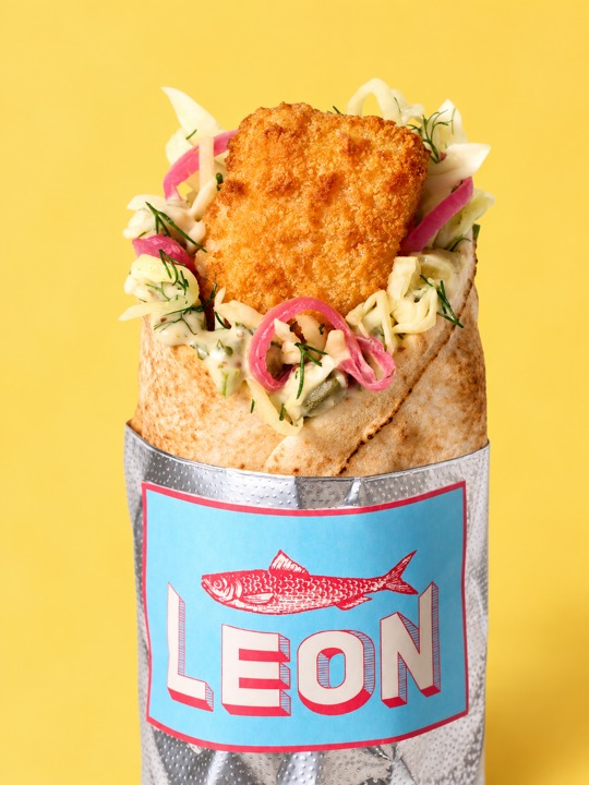 Fish Finger Wrap from the LEON menu