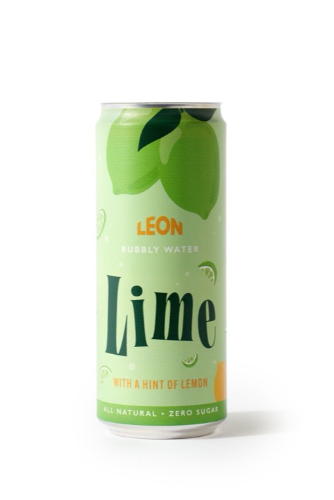 Lime Bubbly Water from the LEON menu