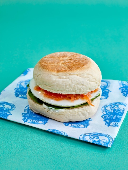 Salmon & Egg Muffin from the LEON menu