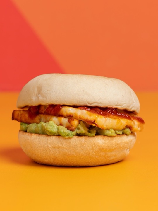 Smashed Avocado & Halloumi Muffin from the LEON menu